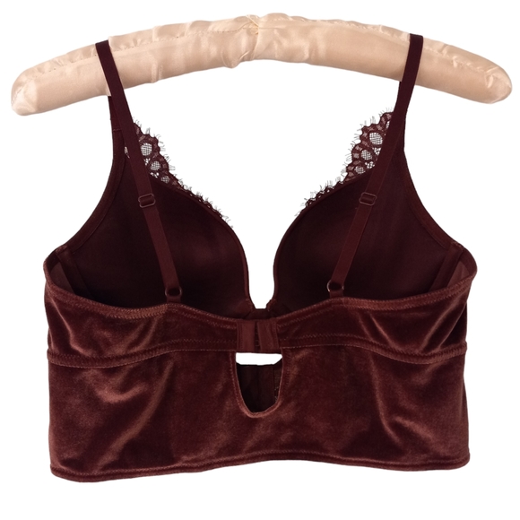La Senza Push up Longline Velvet Lace Bra | US M - Picture 3 of 7